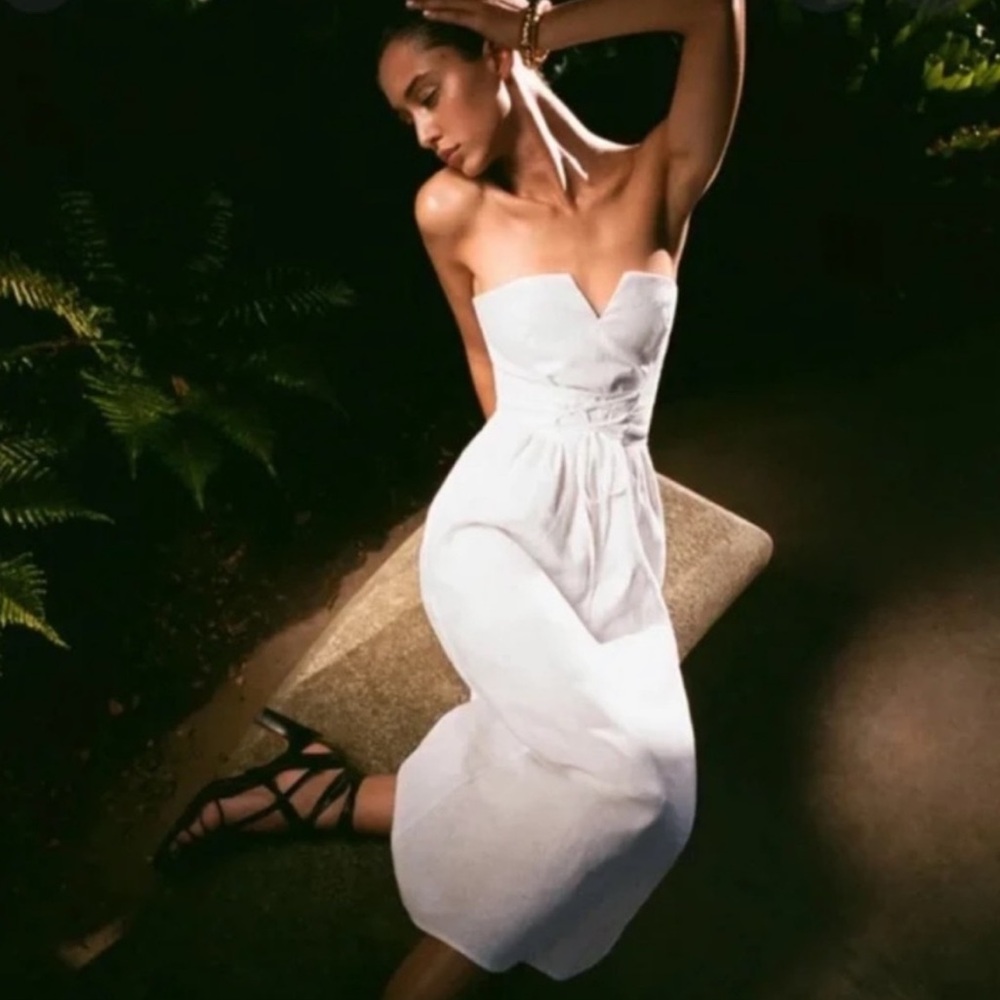 Reformation Cosima Linen Dress White - Size 2